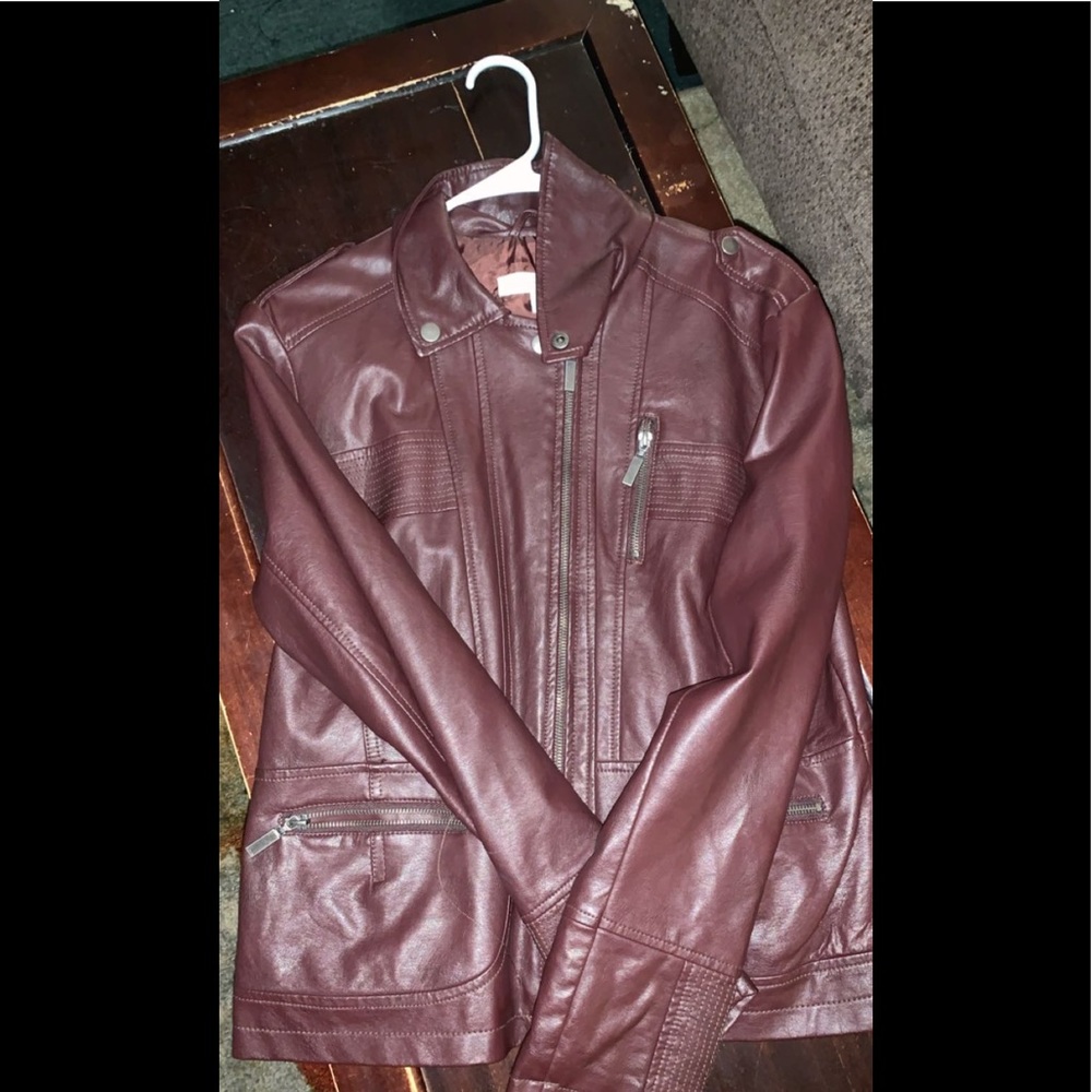 New York & company leather jacket